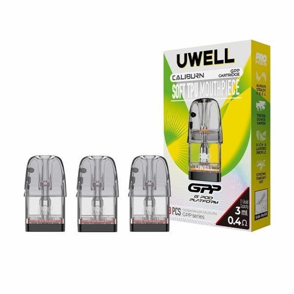 UWELL - CARTOUCHE GPP V2 x 3 ( Caliburn G3 & G4 & G5) view 2
