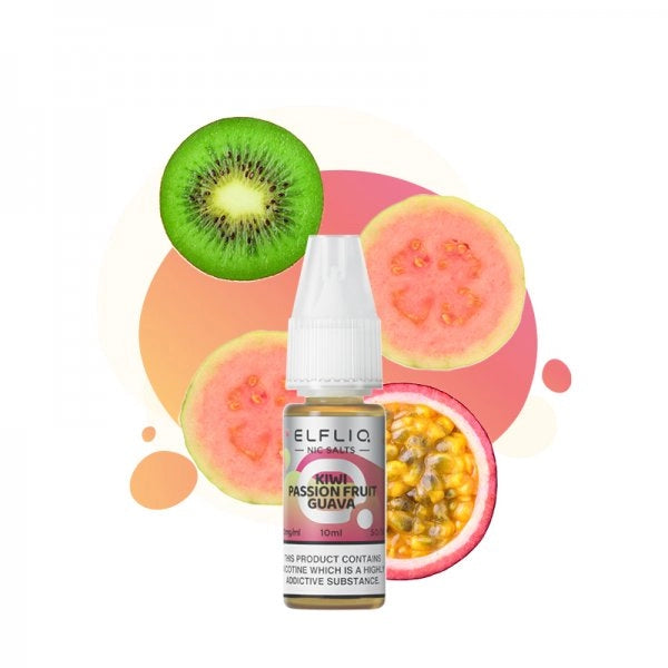 ELFLIQ - KIWI PASSION FRUIT GUAVA SEL DE NICOTINE 10ML