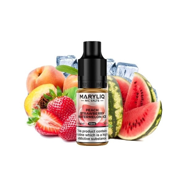 MARYLIQ - PEACH STRAWBERRY WATERMELON ICE SEL DE NICOTINE 10ML