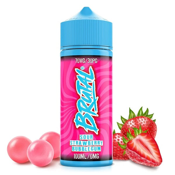 BRUTAL - SOUR STRAWBERRY BUBBLE GUM 100ml