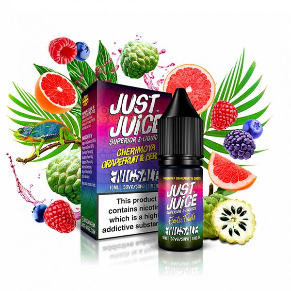 JUST JUICE -  CHERIMOYA GRAPEFRUIT & BERRIES SEL DE NICOTINE